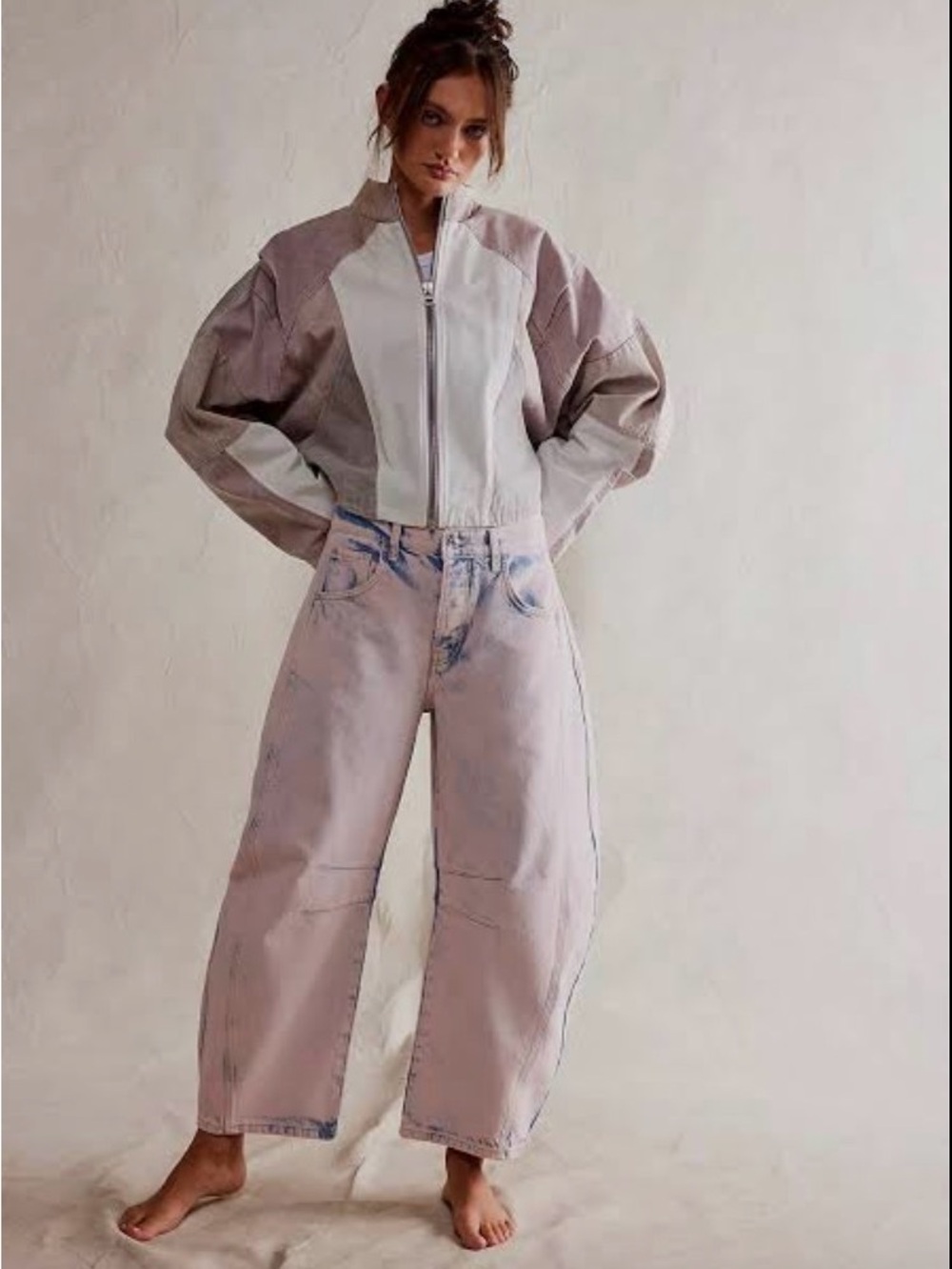 We The Free Good Luck Mid Rise Barrel Jeans
